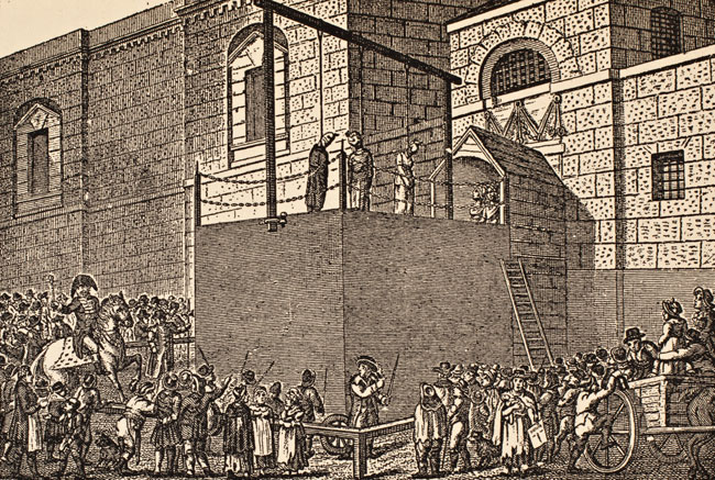 illustration of hanging outside newgate prison