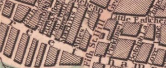 map showing st martins lane off upper thames street, london