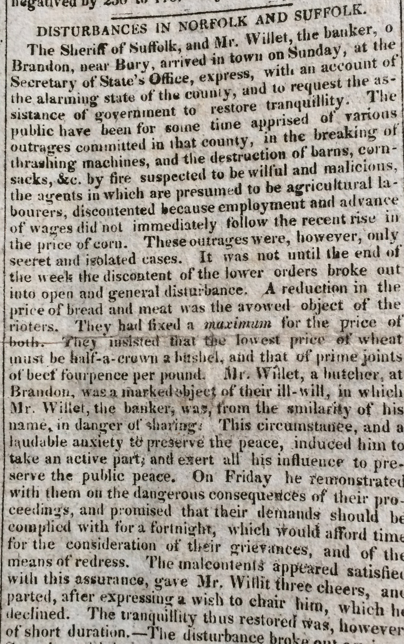 1816 food riots norfolk and suffolk