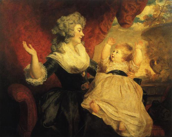 Lady Georgiana with her mother the Duchess of Devonshire by Joshua Reynolds
