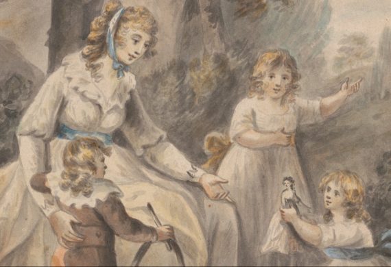 A Nurse with Three Children by Paul Sandby, c 1800.