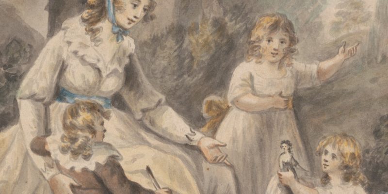 A Nurse with Three Children by Paul Sandby, c 1800.