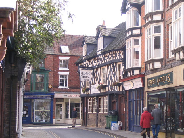 Market Drayton, Shropshire: At the corner of Cheshire Street and Shropshire Street. © Copyright M J Richardson and licensed for reuse under this Creative Commons Licence