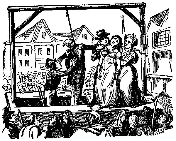 Henry Hollings was hanged at Newgate for the murder of his stepdaughter on 19 September 1814. According to the Newgate Calendar, three women asked to receive a touch from 'the dead man's hand,' supposed to remove marks, wens.