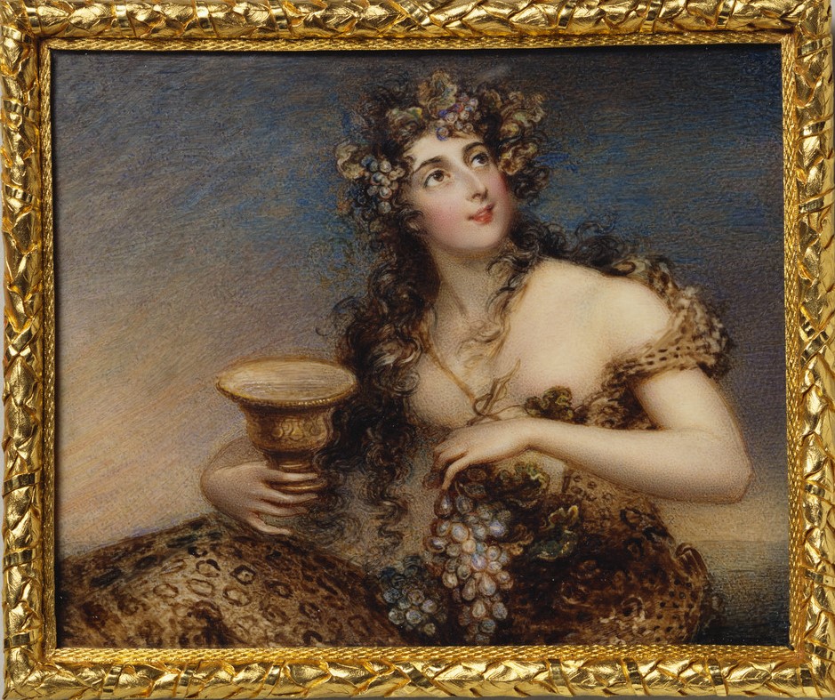 Lady Abdy as a Bacchante by Mrs Joseph Mee, 1813, painted for George IV when Prince Regent. Royal Collection Trust/© Her Majesty Queen Elizabeth II 2016