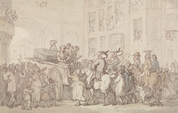 Dr. Syntax Attends the Execution, by Thomas Rowlandson (1820). Courtesy of Yale Center for British Art, Paul Mellon Collection.