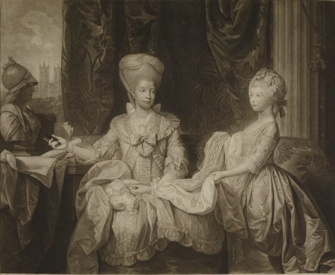 queen charlotte and the princess royal sewing